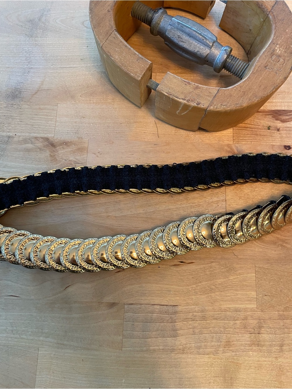 Gold Statement Stretchy Disc Belt - Women Accessories